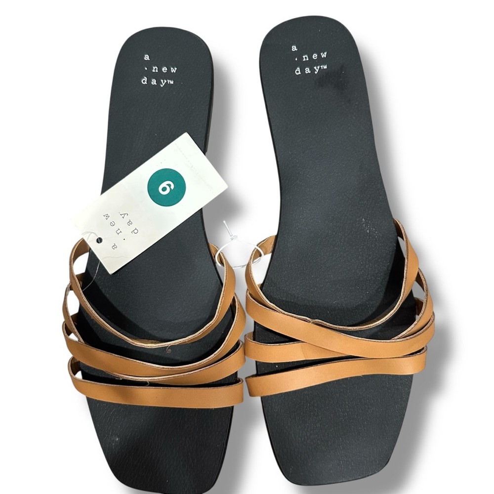 A New Day Women's Tan Strappy Sandals size 9